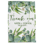Sac Cadeau Moyen Elégant Eucalyptus verdure Favoriser le Merci (Devant)