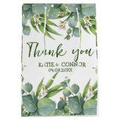 Sac Cadeau Moyen Elégant Eucalyptus verdure Favoriser le Merci (Dos)