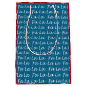 Sac Cadeau Moyen Élégant Fa de Noël Moderne La La La (Devant)