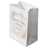 Sac Cadeau Moyen Elegant Gold Glitter 80th Birthday (Dos Angle)
