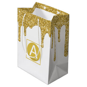 Sac Cadeau Moyen Élégant Gold Sparkle Parties scintillant Drives Co