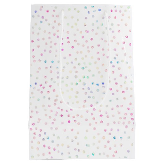 Sac Cadeau Moyen Elégant Iridescente Parties scintillant points Des (Dos)