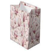 Sac Cadeau Moyen Élégant Magnolia (Devant Angle)