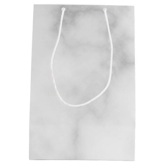 Sac Cadeau Moyen Élégant Marbre blanc de Bridesmaitres personnalisé (Dos)