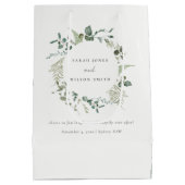 Sac Cadeau Moyen Elégant Mariage d'aquarelle d'Eucalyptus Botanique (Dos)