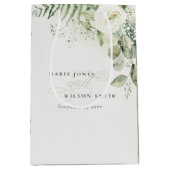 Sac Cadeau Moyen Elégant Mariage de feuillage de Ferne Eucalyptus (Devant)