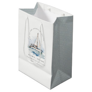 Sac Cadeau Moyen Elégant Mariage de navigation de plaisance Dusky