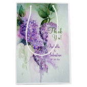 Sac Cadeau Moyen Élégant Mariage Lilac Flowers (Devant)