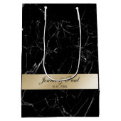 Sac Cadeau Moyen Elegant Marmor Gold (Dos)