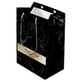 Sac Cadeau Moyen Elegant Marmor Gold (Dos Angle)