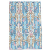 Sac Cadeau Moyen Élégant motif baroque pastel (Dos)