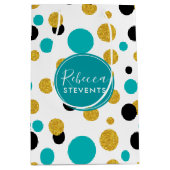 Sac Cadeau Moyen Elégant Motif coloré points (Devant)