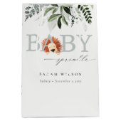 Sac Cadeau Moyen Élégant Pastel Cute Lion Foliage Baby Sprinking (Devant)