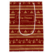 Sac Cadeau Moyen Elegant Personalized Holiday Paper Gift Bag Luxe (Dos)