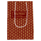 Sac Cadeau Moyen Elegant Personalized Red and Gold Gift Bag (Dos)