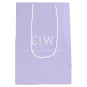 Sac Cadeau Moyen Élégant professionnel simple Monogramme minimalist (Dos)