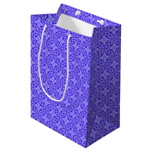 Sac Cadeau Moyen Elegant Purple Filigree Pattern (Devant Angle)