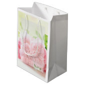 Sac Cadeau Moyen Élégant Rose d'été rose Mariage (Dos Angle)