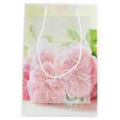 Sac Cadeau Moyen Élégant Rose d'été rose Mariage (Dos)