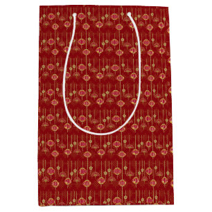 Sac Cadeau Moyen Élégante Chinoiserie pour Lunar Dragon Année 2024