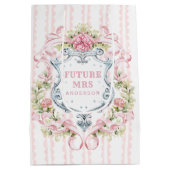 Sac Cadeau Moyen Élégante crête florale | Future Mme (Dos)