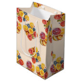 Sac Cadeau Moyen Élégante douche de mariée Mariage à agrumes (Devant Angle)