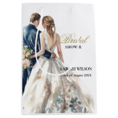 Sac Cadeau Moyen Elégante Fête des mariées Mariage Blush (Devant)