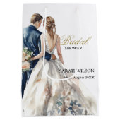 Sac Cadeau Moyen Elégante Fête des mariées Mariage Blush (Dos)