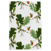 Sac Cadeau Moyen Elégante feuille de chêne et maïs (Devant)