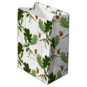 Sac Cadeau Moyen Elégante feuille de chêne et maïs (Dos Angle)