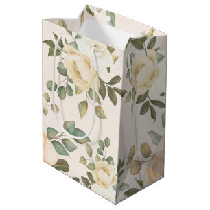 Sac Cadeau Moyen Élégante fleur chic