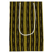 Sac Cadeau Moyen Élégantes bandes noires et or (Dos)