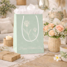 Élégantes fleurs simples vert menthe pour la fête