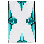 Sac Cadeau Moyen Éléments Art déco en vert turquoise (Devant)