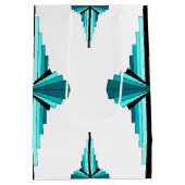 Sac Cadeau Moyen Éléments Art déco en vert turquoise (Dos)