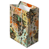 Sac Cadeau Moyen Éléments de motif décoratif tribal carte d'Afrique (Dos Angle)