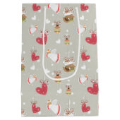 Sac Cadeau Moyen Éléments de Noël Anges Oiseaux (Dos)