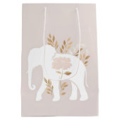 Sac Cadeau Moyen éléphant blanc brillant (Dos)