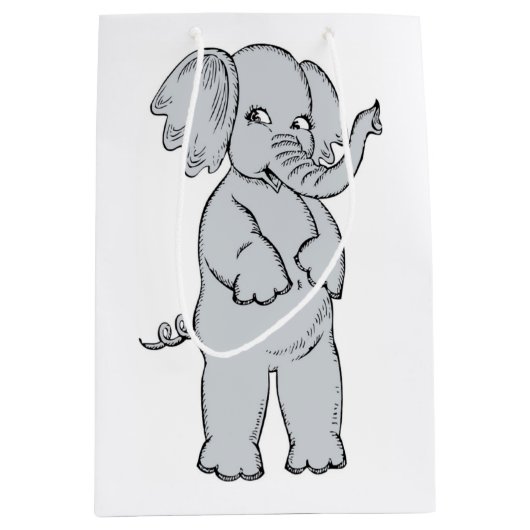 SAC CADEAU MOYEN ELEPHANT FILLE (Devant)