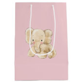 Sac Cadeau Moyen Eléphant sur une lune de croissant (Dos)