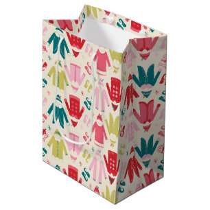 Sac Cadeau Moyen Elf Colorful Coat et Chaussures Motif