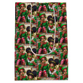 Sac Cadeau Moyen Elfes Mangeant des bonbons (Dos)