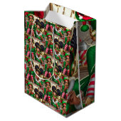Sac Cadeau Moyen Elfes Mangeant des bonbons (Dos Angle)
