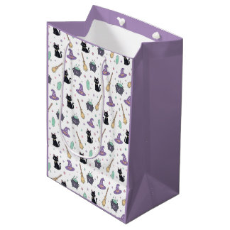 Sac Cadeau Moyen Emballage Cadeau de Sorcière Chat Noir Mignon Magi