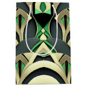 Sac Cadeau Moyen Emerald & Gold Art Déco (Devant)