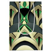 Sac Cadeau Moyen Emerald & Gold Art Déco (Dos)