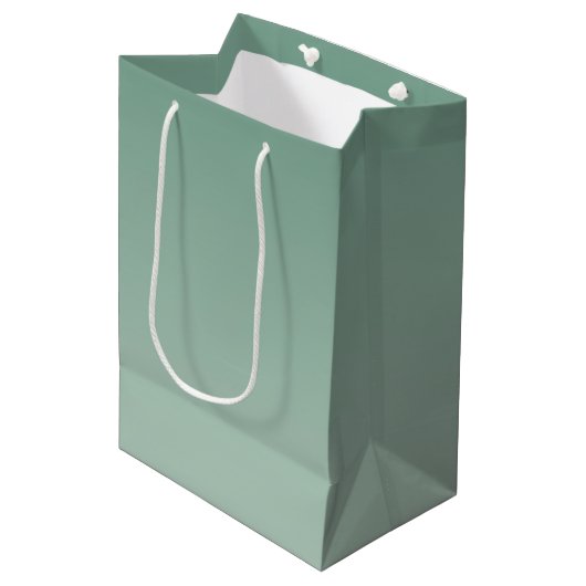 Sac Cadeau Moyen Emerald Green Ombre (Devant Angle)