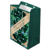 Sac Cadeau Moyen Émeraude du 55e anniversaire du Mariage (Dos Angle)