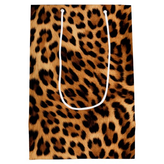 Sac Cadeau Moyen Empreinte de léopard Brown chic (Dos)