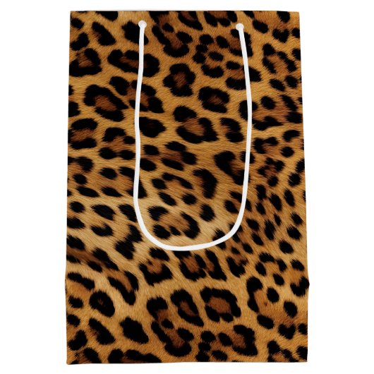 Sac Cadeau Moyen Empreinte de léopard Brown chic (Dos)